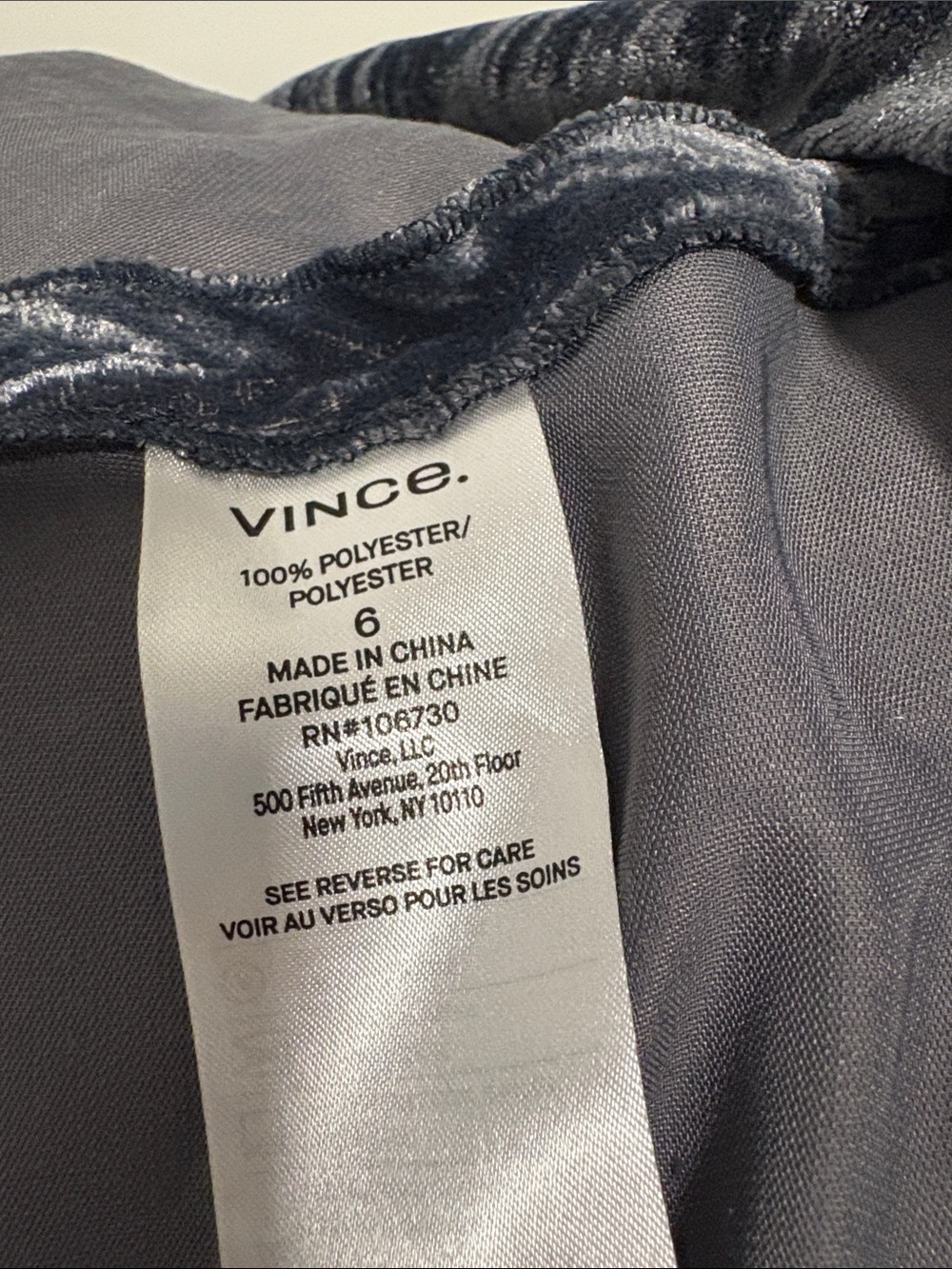 Vince Charcoal Velvet V-Neck Maxi Dress - Picture 6 of 7